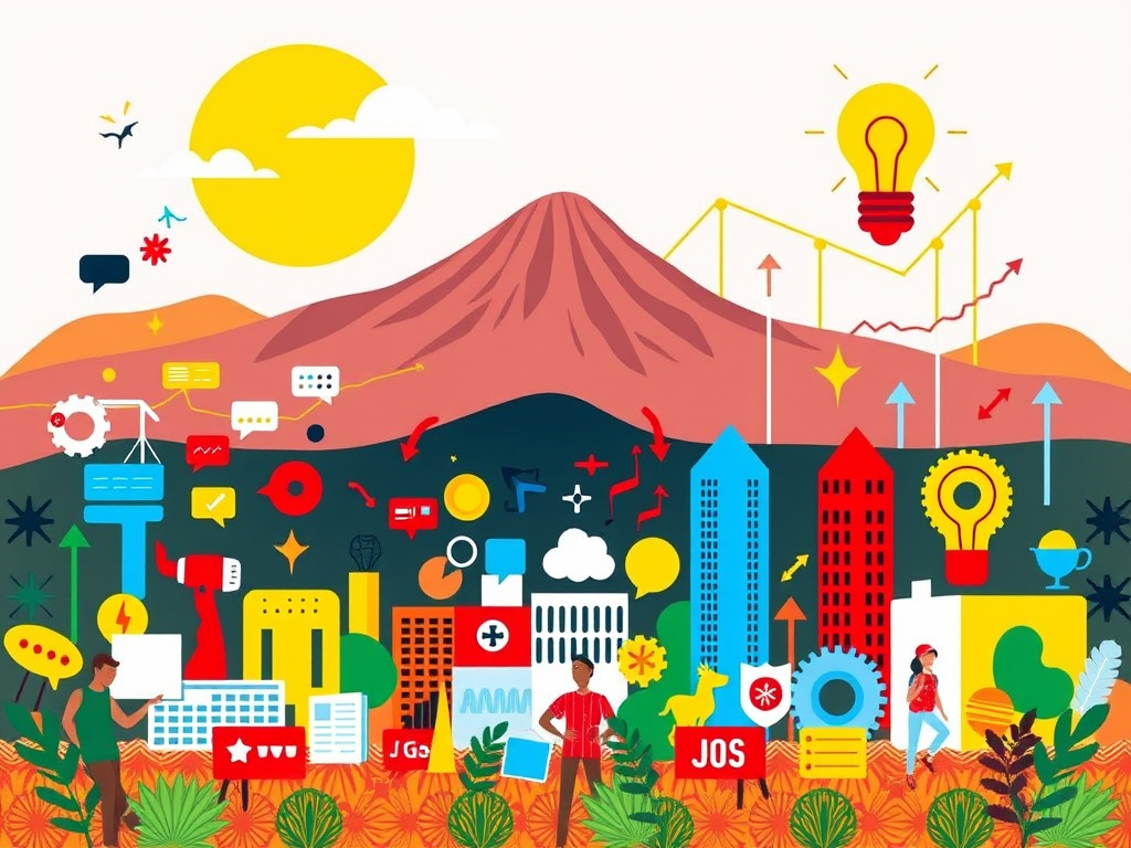 An infographic showcasing essential hard and soft skills necessary for securing high-paying jobs in Kenya. The image features detailed examples like surgical techniques, aviation regulations, legal expertise, and programming languages, highlighting the importance of continuous education, networking, and internships for career development.