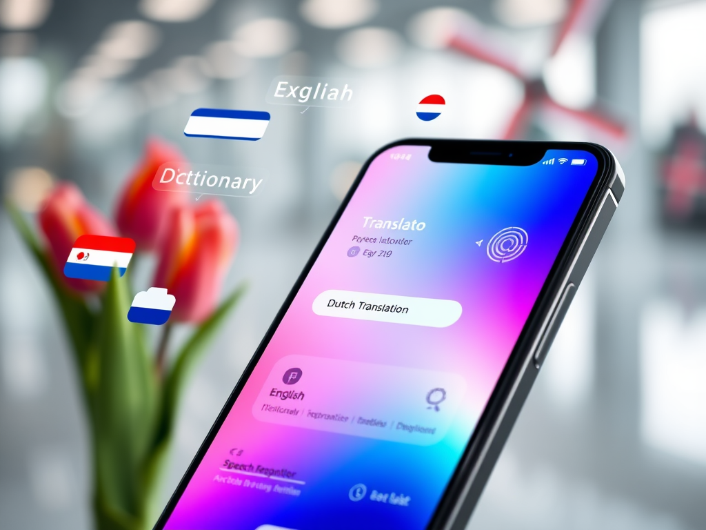 An overview of top Dutch translation apps featuring AI-Powered Translator for seamless communication, a robust Dutch-English Dictionary designed for learners, and a Free English-Dutch Translator for quick translations. Ideal for students, travelers, and professionals, highlighting features like instant translation, voice recognition, and user-friendly interfaces.